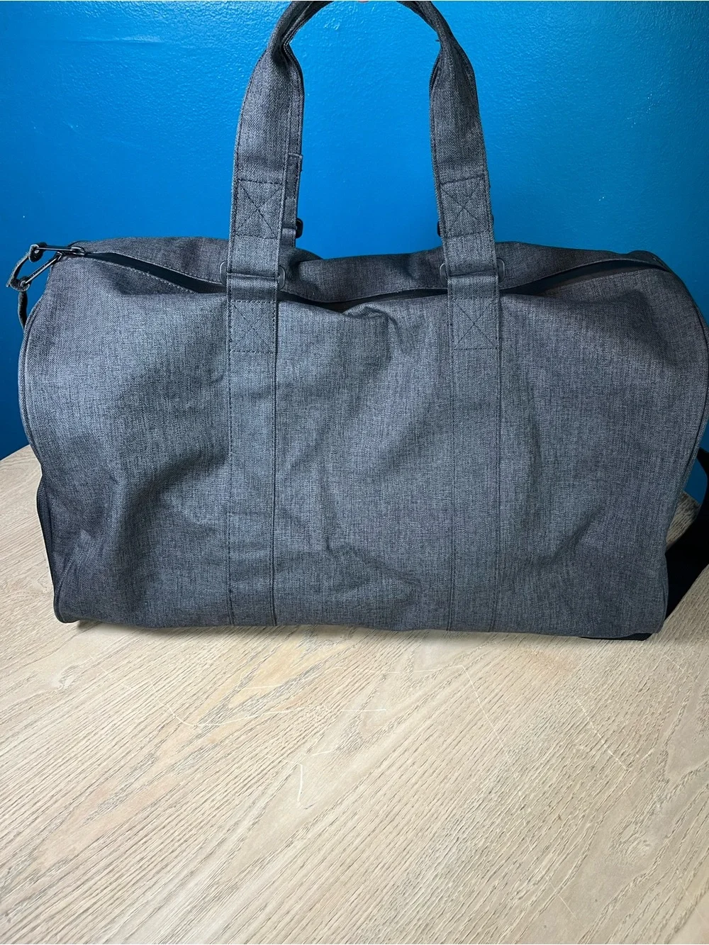 Herschel Novel 43L Duffel Bag Tonal Black Shoulder Strap Travel Carry On Gym Bag